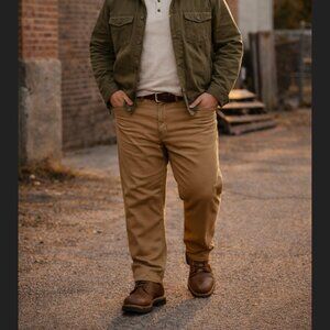 Levi’s 541 Comfortable Khaki Leg Taper Jeans 44×30 Brown Pants Tan Workwear